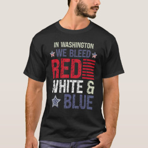 Camiseta En Washington Bleamos Blanco Rojo y Azul el 4 de j