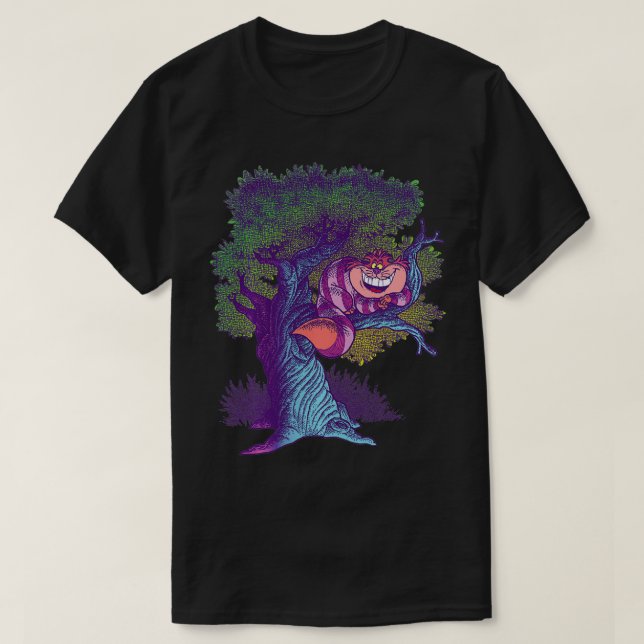 Camiseta en Wonderland Cheshire Cat Modern Storybook (Diseño del anverso)