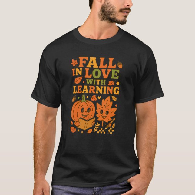 Camiseta Enamorada de aprender profesor retro (Anverso)