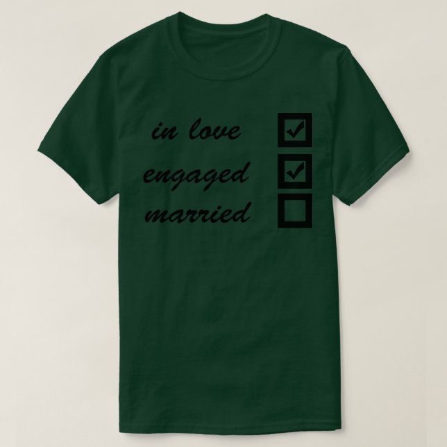 Camiseta Enamorado comprometido casado 2 (Diseño del anverso)