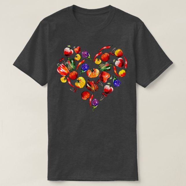 Camiseta Enamorado de las verduras, regalo de Día de San Va (Diseño del anverso)