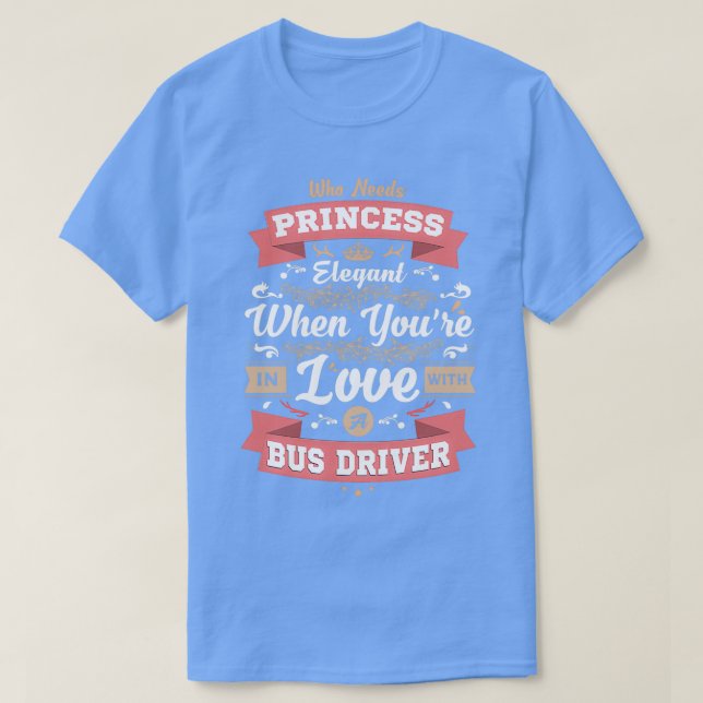 Camiseta Enamorado De Un Conductor De Autobús (Diseño del anverso)