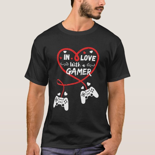Camiseta Enamorado de un jugador El día de San Valentín (Anverso)