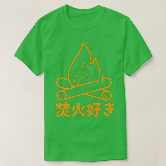 Camiseta enamorados de la hoguera acampando solos graciosos (Diseño del anverso)