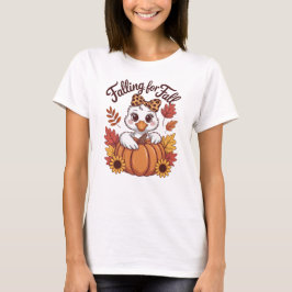 Camiseta Enamorándose De Otoño Pato Adorable