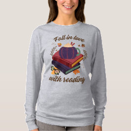 Camiseta Enamórate de la Lectura- Calabaza - Hojas de Otoño