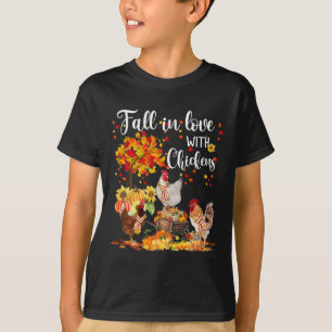 Camiseta Enamórate de las gallinas Otoño Gallina Día de Acc