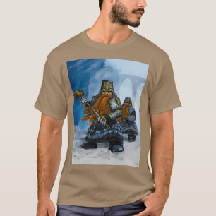 Camiseta Enano con ilustracion de fantasía martillo