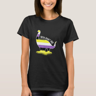 Camiseta Enby Genderqueer no binosaurio no binario