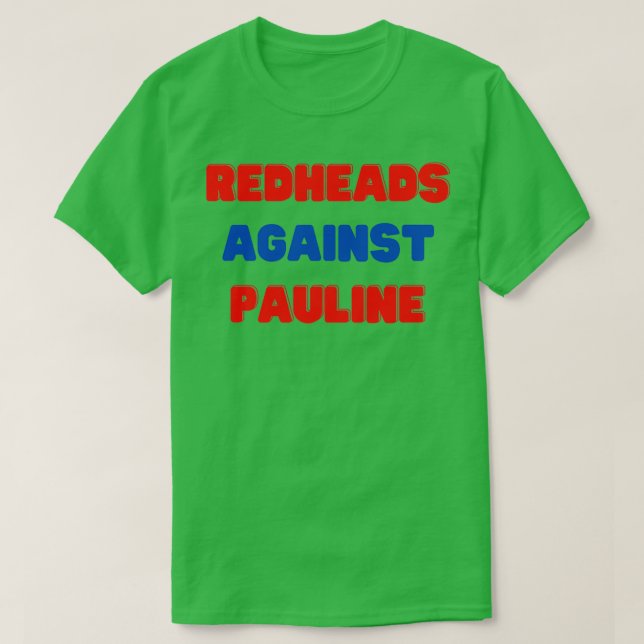 Camiseta Encabezados contra Pauline Hanson (Diseño del anverso)