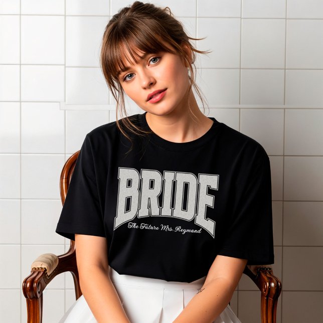 Camiseta Encaje Blanco BRIDE Despedida de Soltera Fiesta de (Personalize with names, dates, locations or events)