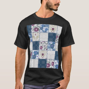Camiseta Encaje Floral: fondo transparente en mosaico.