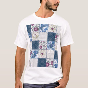 Camiseta Encaje Floral: fondo transparente en mosaico.