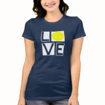 Camiseta encajonada del tenis del AMOR