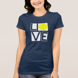 Camiseta encajonada del tenis del AMOR