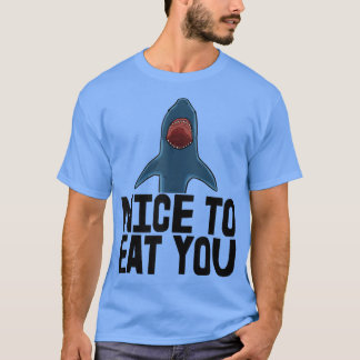 Camiseta Encantado De Comerte Tiburón Tee Shirts Gracioso A