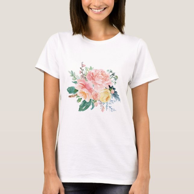 Camiseta Encantador Bouquet Peony (Anverso)