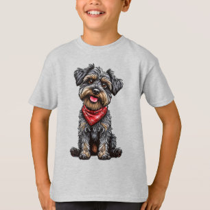 Camiseta 🌸 Encantador Cachorro Negro Suave y Acogedor Esti