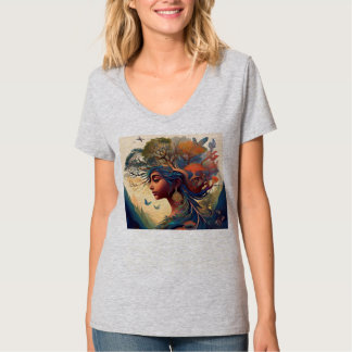 Camiseta Encantador Chica de lo salvaje: Naturaleza y arte