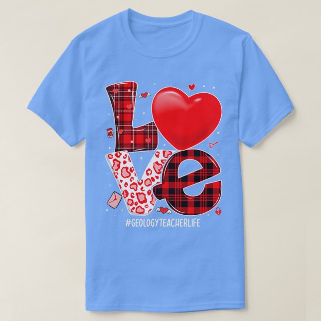 Camiseta Encantador de geología Life Leopard Buffalo Plaid  (Diseño del anverso)