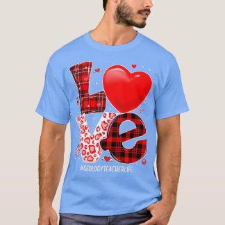 Camiseta Encantador de geología Life Leopard Buffalo Plaid 