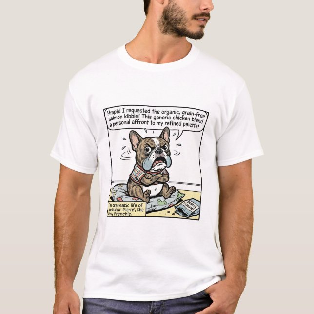 Camiseta Encantador de Oídos de Murciélago: Perrito Francés (Anverso)