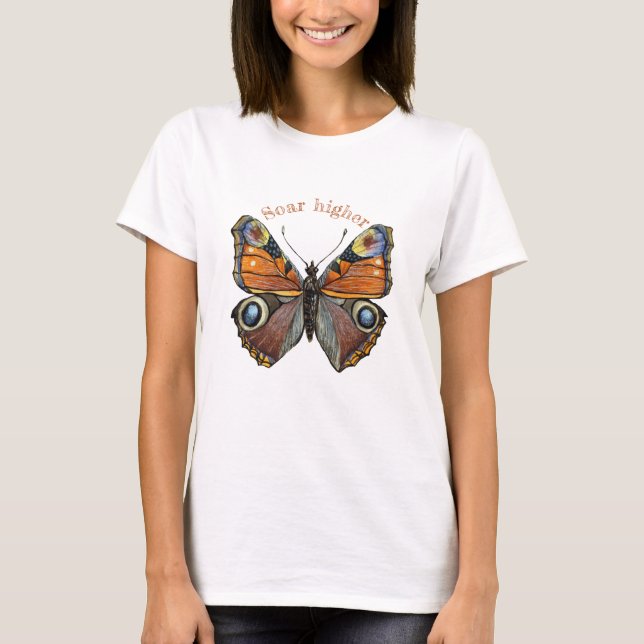 Camiseta Encantador diseño de mariposas (Anverso)