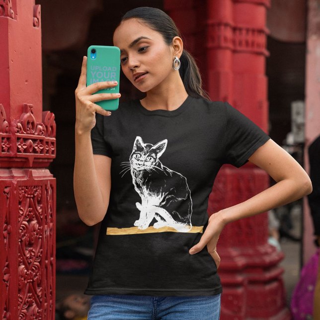Camiseta Encantador Gato Táctico Blanco Y Negro (Subido por el creador)