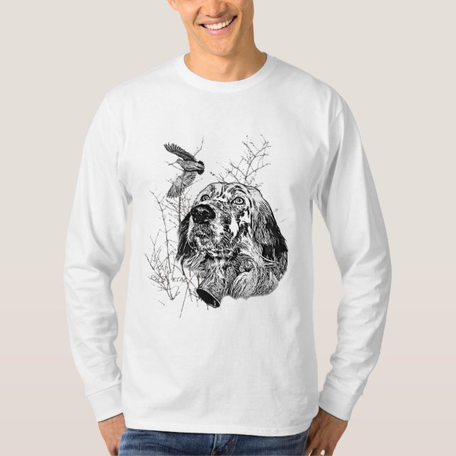 Camiseta Encantador inglés, caza de Woodcock (Anverso)