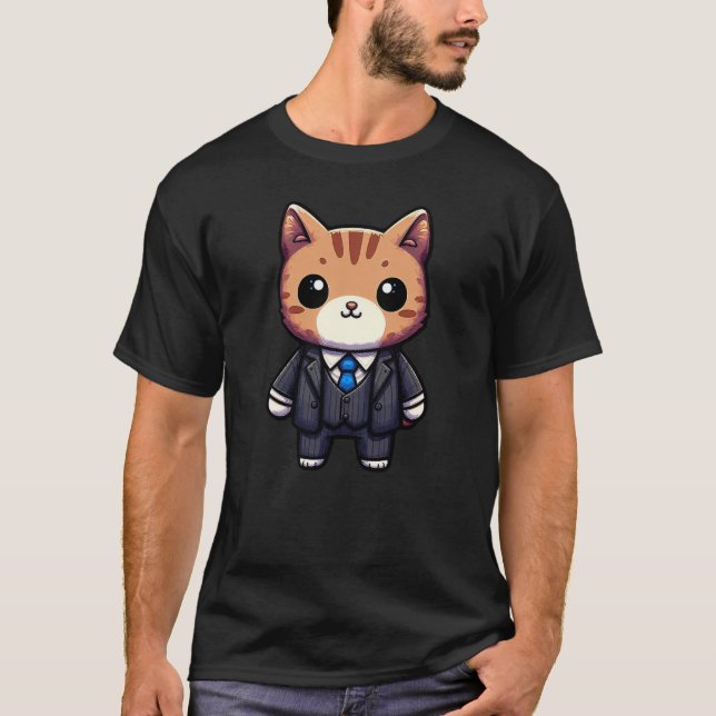 Camiseta Encantador jefe gato (Anverso)