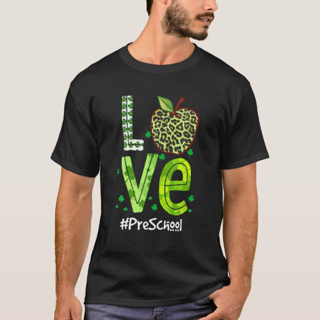 Camiseta Encantador maestro preescolar St Patrick's Day App (Anverso)