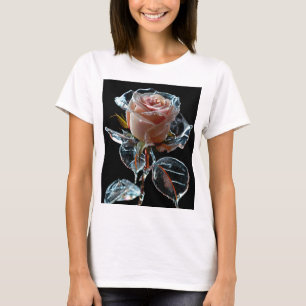 Camiseta "Encantador Rosa de hielo: Una Flor de vidrio tran