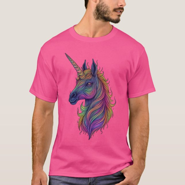 Camiseta Encantador unicornio arcoiris (Anverso)
