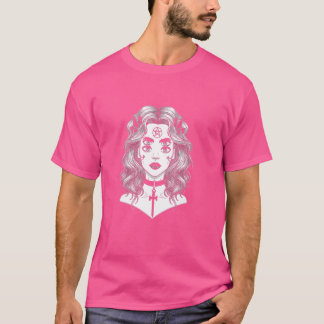 Camiseta Encantadora belleza gótica oculta con Pentagram Gl