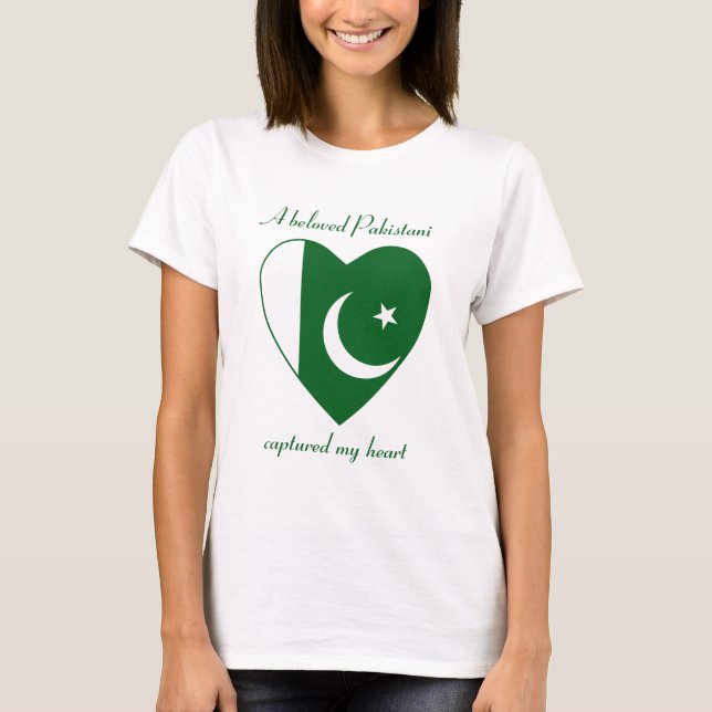 Camiseta encantadora de la bandera de Pakistán (Anverso)