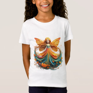 Camiseta Encantadora Hada de Fantasía con Alas Coloridas