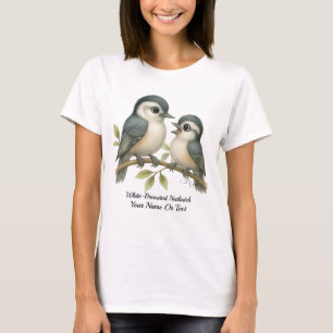 Camiseta Encantadora Nuthatch Blanca