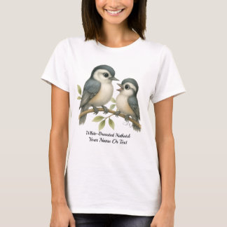 Camiseta Encantadora Nuthatch Blanca