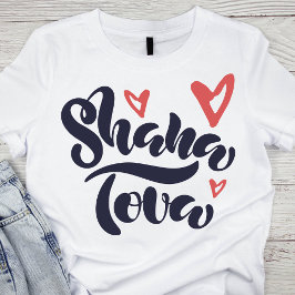 Camiseta Encantadora Shana Tova con el corazón
