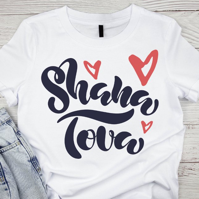 Camiseta Encantadora Shana Tova con el corazón (Subido por el creador)