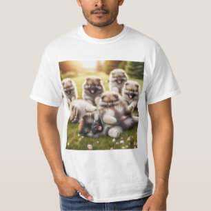 Camiseta Encantadores Cachorros Wolfspitz: Adorables y Jugu