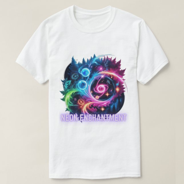 Camiseta Encantamiento de neón - Mágica visible (Diseño del anverso)
