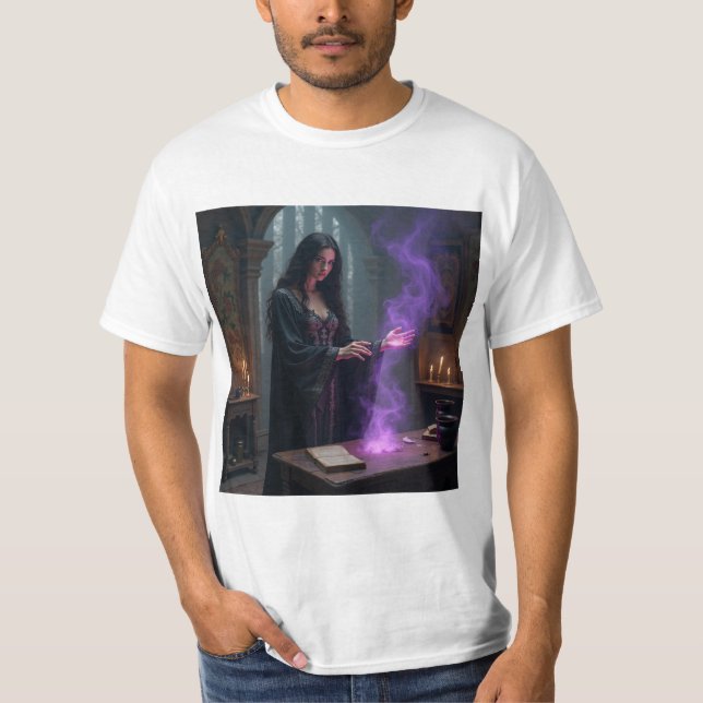 Camiseta Encantamientos Mágicos: Diseño de Brujería (Anverso)