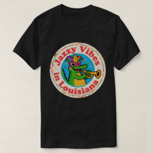 Camiseta Encanto de Bayou_Louisiana Mardi Gras Cocodrilo Vi