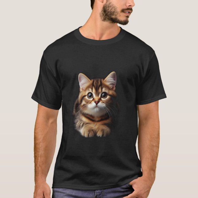 Camiseta Encanto de Gato Atigrado Adorable (Anverso)