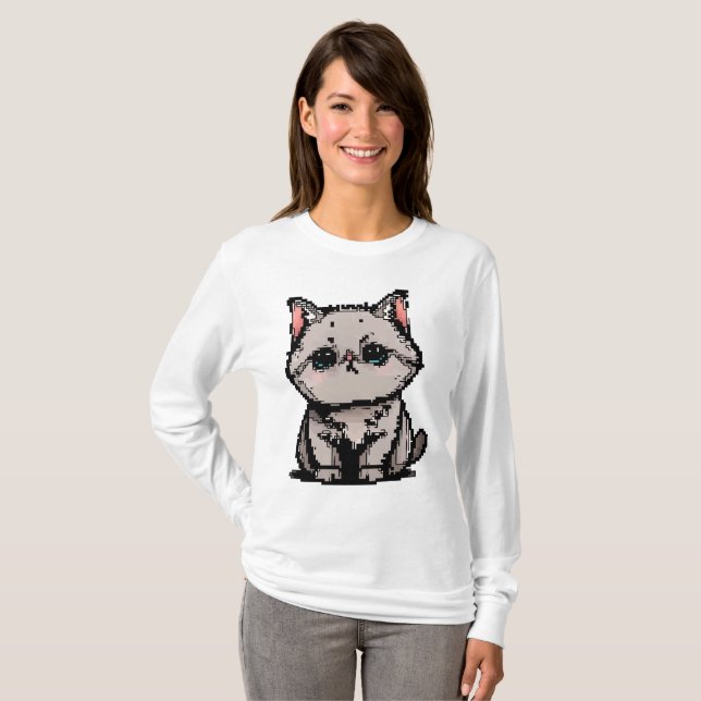 Camiseta Encanto de Pixel British Shorthair (Anverso completo)