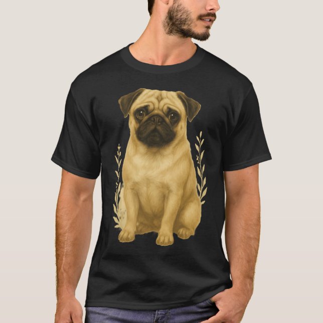 Camiseta Encanto de Pug Ciervo Dulce (Anverso)