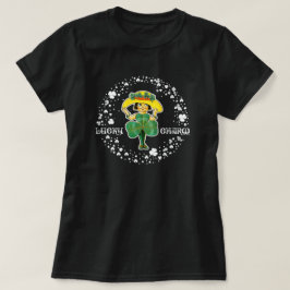 Camiseta Encanto de suerte. Pequeño Chica irlandés, Día de