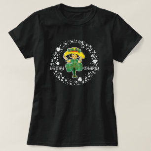 Camiseta Encanto de suerte. Pequeño Chica irlandés, Día de 