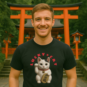 Camiseta Encanto de un gato suertudo japonés